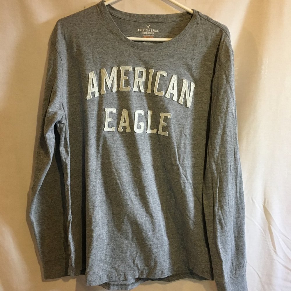 Grey American Eagle Active Flex Long T-Shirt
